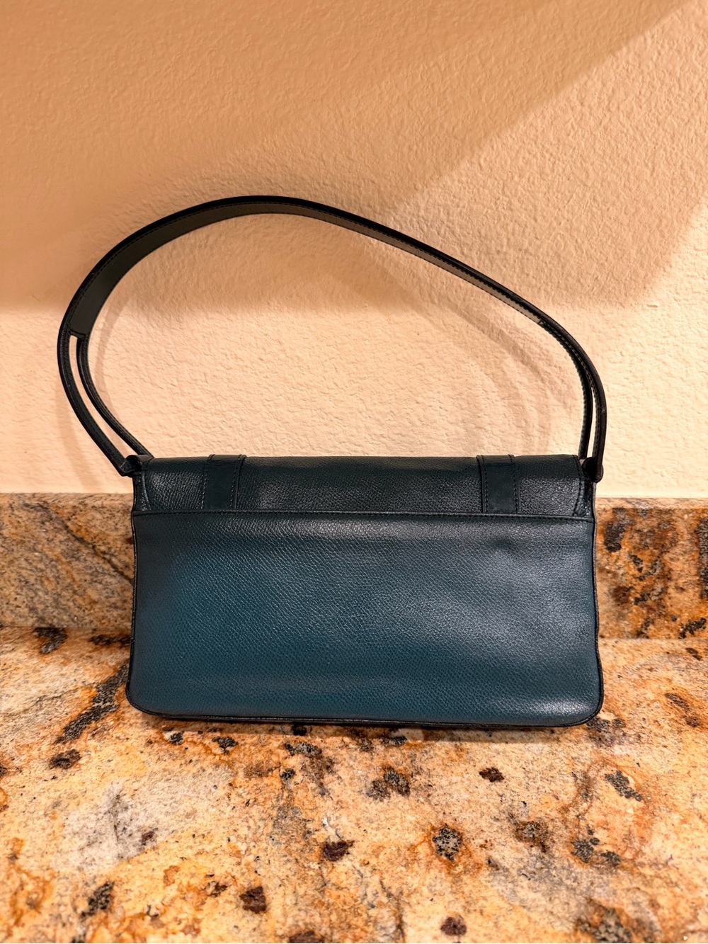 Givenchy Teal Leather Shoulder Bag - Picture 3 of 8